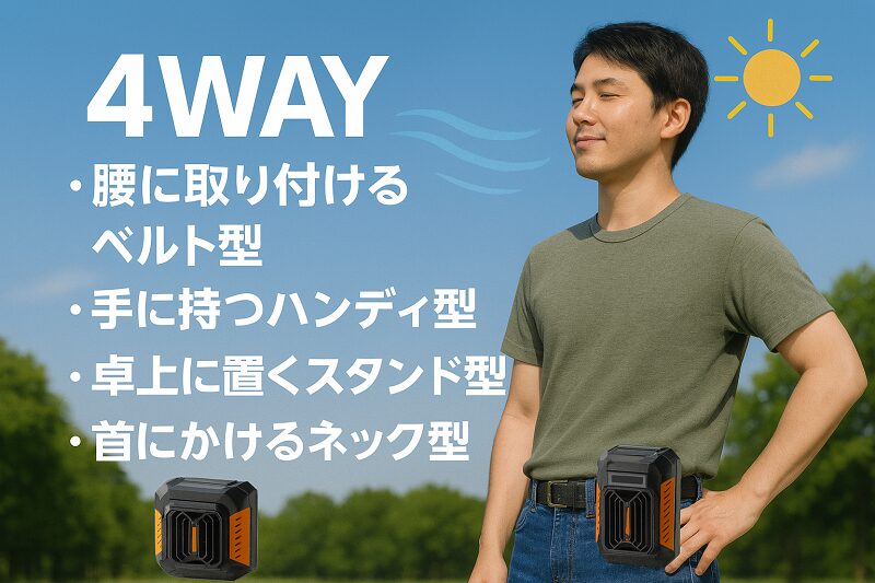 2025年最新4WAY 腰掛けファン ver2