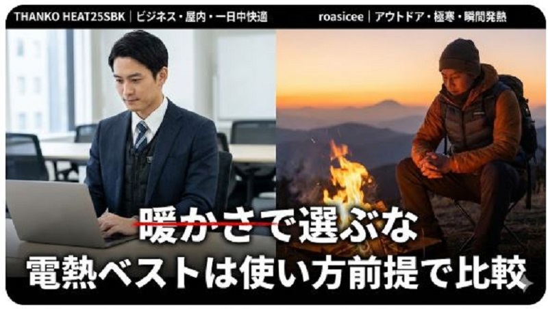 電熱ベスト THANKOとroasiceeを比較