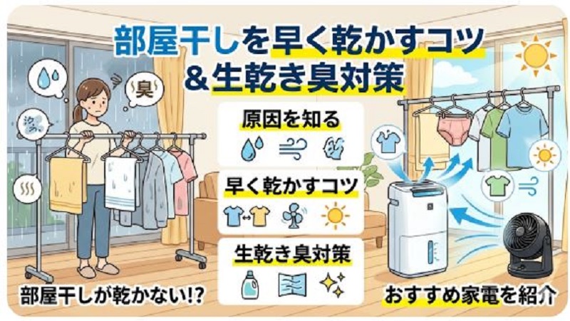 部屋干しが乾かない原因