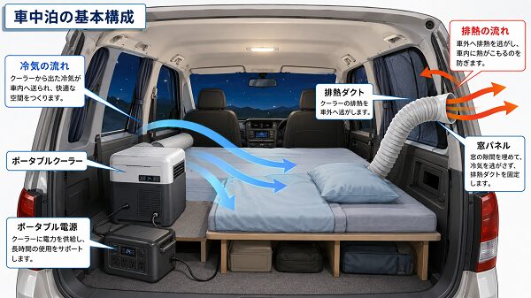 車中泊の基本構成