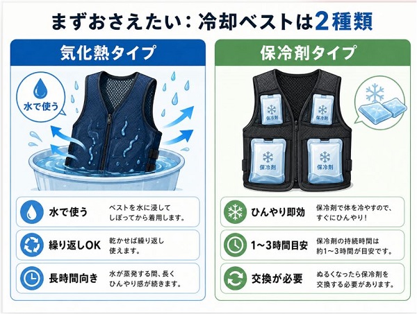 冷却ベストは2種類2
